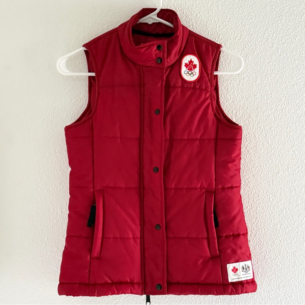 HBC Hudson's Bay Co. Girls' 10 - 12‎ Red TEAM CANADA Olympics Puffer Vest
